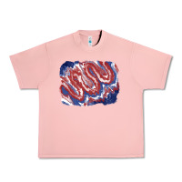 Salmon Patriotic tie dye background Urban Heavy Tee - CowGirlArtShop
