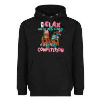 Black relax we're all crazy it's not competition Heavyweight Hoodie - MaliasSmallBusiness