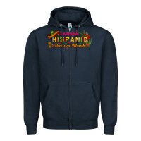 Navy national hispanic heritage month Zipper Hoodie - BundleAndBundleShop