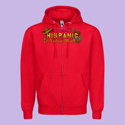 National Hispanic Heritage Month Zipper Hoodie Designed By Bundleandbundleshop