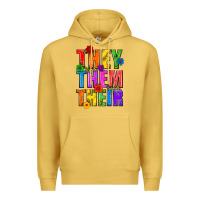 Antique Gold They Them Their Pride LGBTQ Premium Hoodie - BundleAndBundleShop