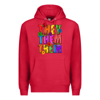 Cardinal They Them Their Pride LGBTQ Premium Hoodie - BundleAndBundleShop