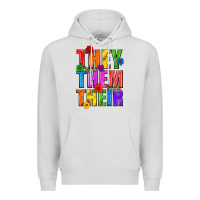 Dove Grey They Them Their Pride LGBTQ Premium Hoodie - BundleAndBundleShop