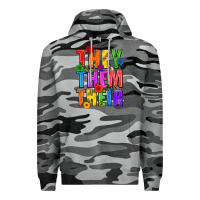 Slate Camo They Them Their Pride LGBTQ Premium Hoodie - BundleAndBundleShop