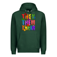 Sports Green They Them Their Pride LGBTQ Premium Hoodie - BundleAndBundleShop
