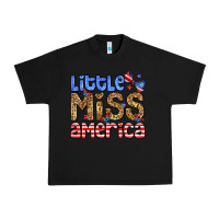 Black Little miss America Urban Heavy Tee - Neo Western