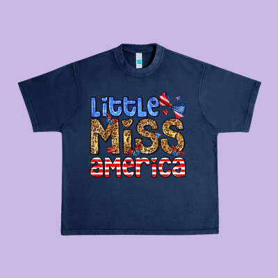 Little Miss America Urban Heavy Tee Designed By Neo Western