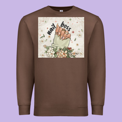 Nail Boss Premium Sweatshirt Designed By Maliassmallbusiness