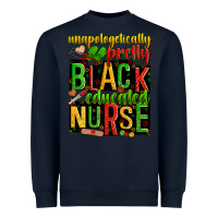 Navy unapologetically pretty black and educated nurse Heavyweight Sweatshirt - Zillion Design Studio