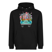 Black truck with flowers Heavyweight Hoodie - MaliasSmallBusiness