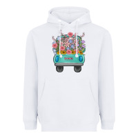 White truck with flowers Heavyweight Hoodie - MaliasSmallBusiness
