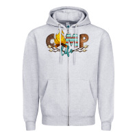Heather Grey camp life Zipper Hoodie - Artiststas