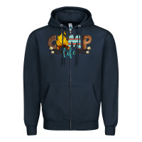 Navy camp life Zipper Hoodie - Artiststas