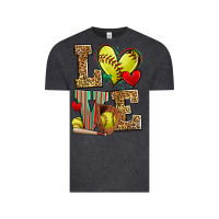 Vintage Black love softball Vintage Tee - Zillion Design Studio