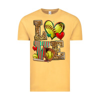 Vintage Mustard love softball Vintage Tee - Zillion Design Studio