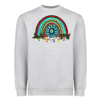 Heather Grey gemstone christmas rainbow Heavyweight Sweatshirt - RanaPortraitStore