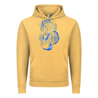 Vintage Mustard blue dragon Vintage Hoodie - RanaPortraitStore
