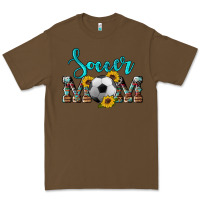Cacao western leopard cowhide sunflowers  glitter mom soccer Premium Tee - Artiststas