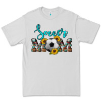 Dove Grey western leopard cowhide sunflowers  glitter mom soccer Premium Tee - Artiststas