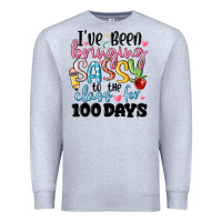 Heather Grey 100 days of school Premium Sweatshirt - MaliasSmallBusiness