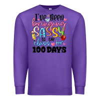 Purple 100 days of school Premium Sweatshirt - MaliasSmallBusiness