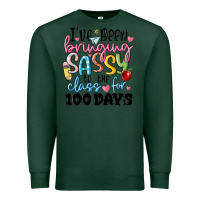 Sports Green 100 days of school Premium Sweatshirt - MaliasSmallBusiness