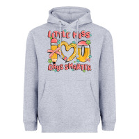 Heather Grey little miss 100 days smarter Heavyweight Hoodie - MaliasSmallBusiness
