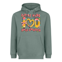 Sage little miss 100 days smarter Heavyweight Hoodie - MaliasSmallBusiness