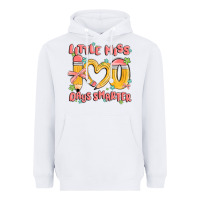White little miss 100 days smarter Heavyweight Hoodie - MaliasSmallBusiness