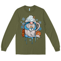 Army Green winter gnome coffee Long Sleeve Tee - JahusDesignShop