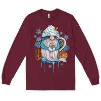 Burgundy winter gnome coffee Long Sleeve Tee - JahusDesignShop