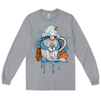 Heather Grey winter gnome coffee Long Sleeve Tee - JahusDesignShop