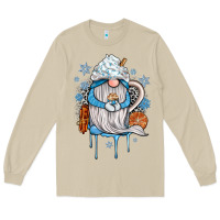 Mushroom winter gnome coffee Long Sleeve Tee - JahusDesignShop