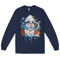 Navy winter gnome coffee Long Sleeve Tee - JahusDesignShop