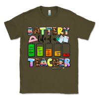 Army Green battery life of a teacher Classic Tee - AdoDesignShop