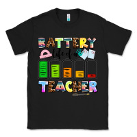 Black battery life of a teacher Classic Tee - AdoDesignShop
