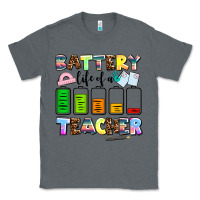 Charcoal Heather battery life of a teacher Classic Tee - AdoDesignShop