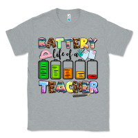 Heather Grey battery life of a teacher Classic Tee - AdoDesignShop
