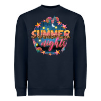 Navy summer nights Heavyweight Sweatshirt - texasbilliewilder