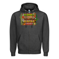 Charcoal Heather national hispanic heritage month with background Zipper Hoodie - BundleAndBundleShop