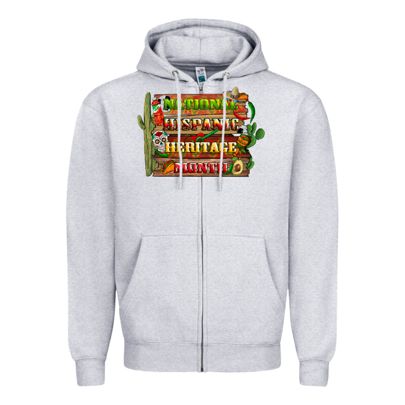 National Hispanic Heritage Month With Background Zipper Hoodie by BundleAndBundleShop | Teevron