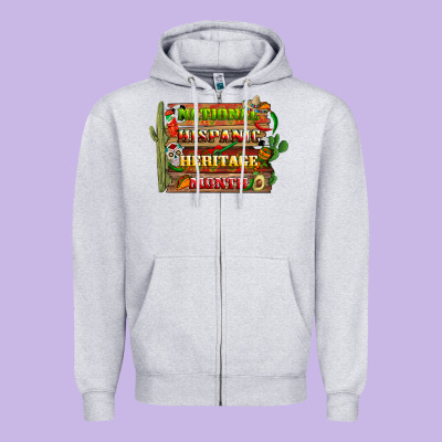 National Hispanic Heritage Month With Background Zipper Hoodie Designed By Bundleandbundleshop