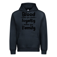 Navy Blood Makes You Related Makes You Family Urban Hoodie - Bettercallsaul