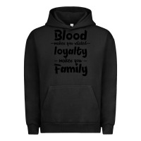 Pigment Black Blood Makes You Related Makes You Family Urban Hoodie - Bettercallsaul