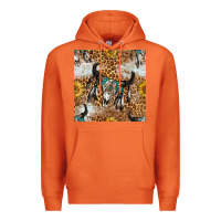 Carrot Western Bull Skull And Sunflowers With Leopard Seamless Pattern Premium Hoodie - BundleAndBundleShop