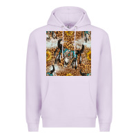 Lilac Western Bull Skull And Sunflowers With Leopard Seamless Pattern Premium Hoodie - BundleAndBundleShop