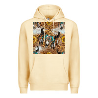 Pina Colada Western Bull Skull And Sunflowers With Leopard Seamless Pattern Premium Hoodie - BundleAndBundleShop