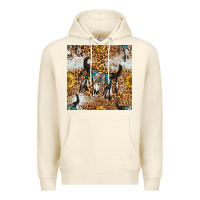 Sandshell Western Bull Skull And Sunflowers With Leopard Seamless Pattern Premium Hoodie - BundleAndBundleShop