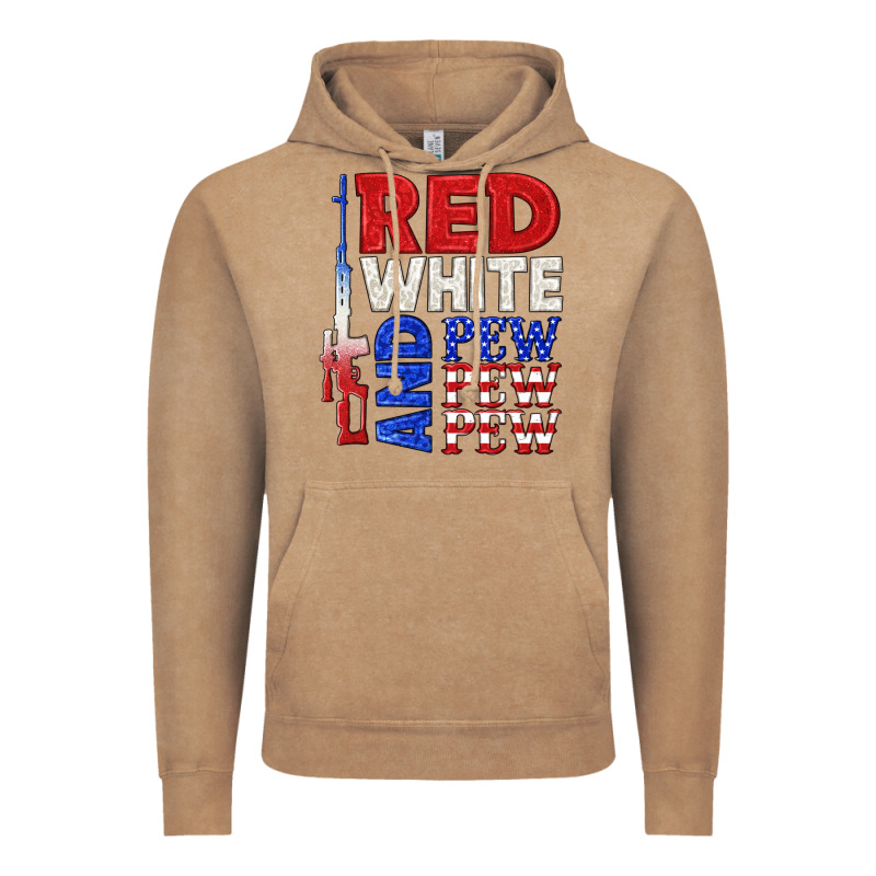 Red White And Pew Pew Pew Vintage Hoodie by texasbilliewilder | Teevron