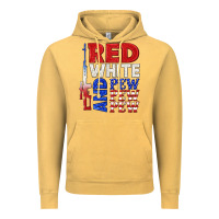 Vintage Mustard red white and pew pew pew Vintage Hoodie - texasbilliewilder